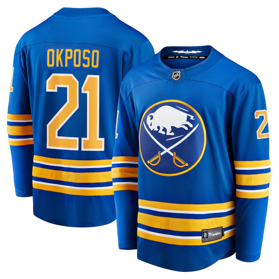 Men's Buffalo Sabres Kyle Okposo #21 Royal Jersey